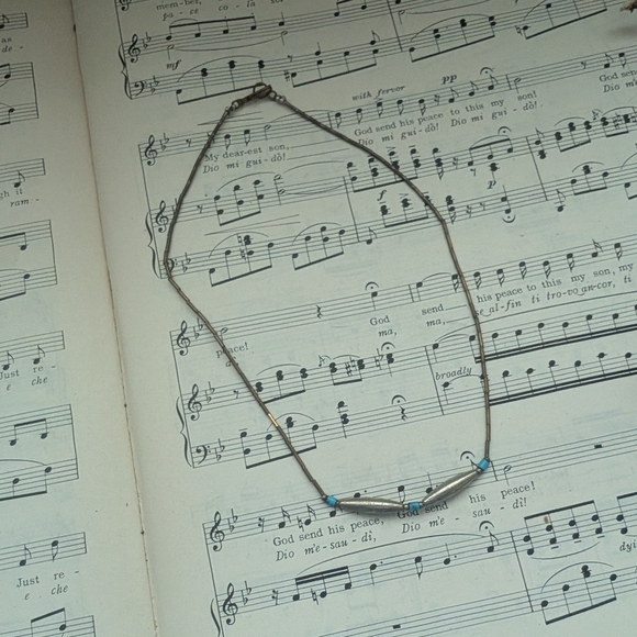 Elegant Blue and Silver Necklace - Picture 12 of 12